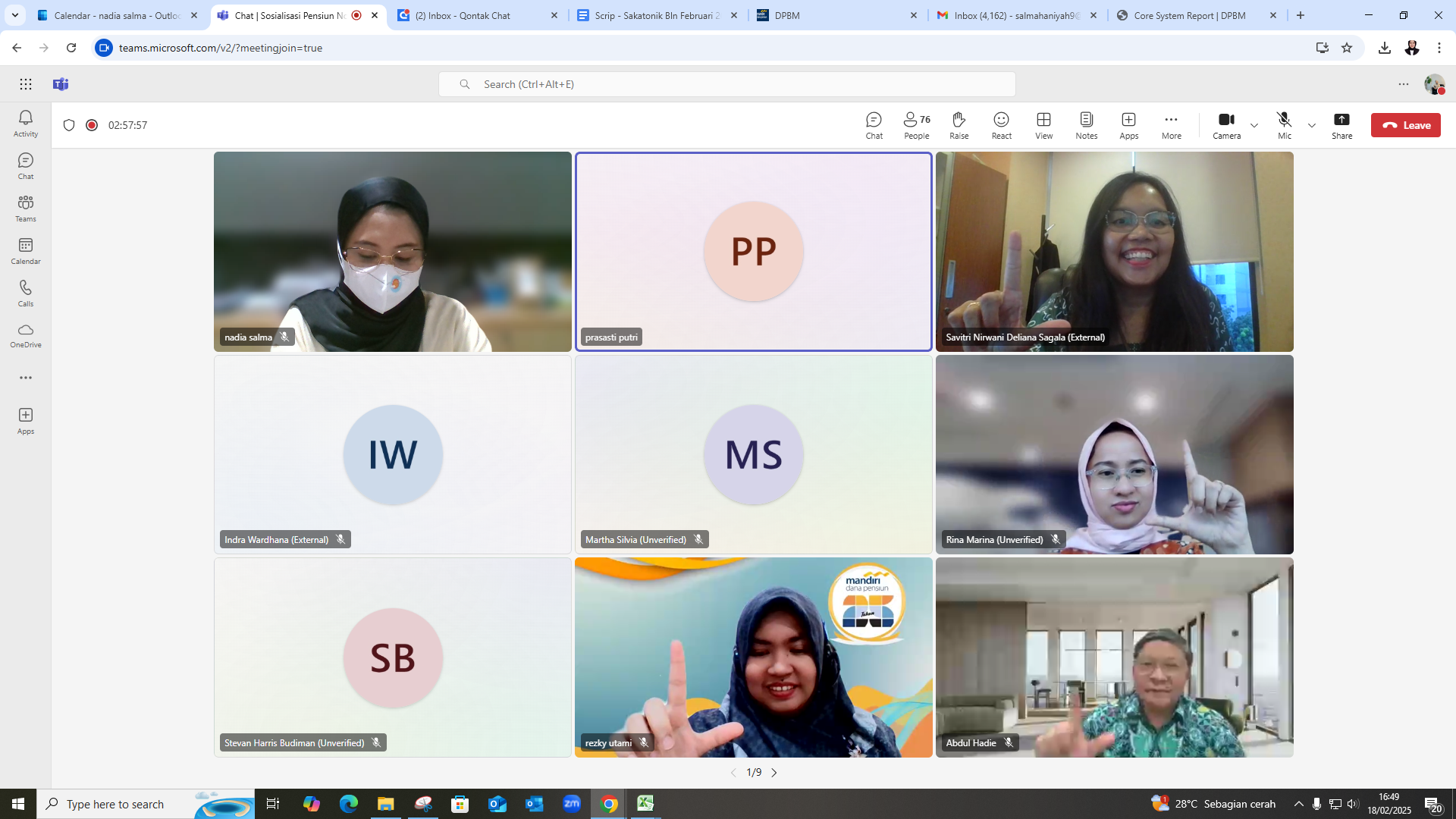 Sosialisasi Dana Pensiun kepada Pegawai Calon Pensiun Normal Tmt 1 April - Mei 2025